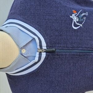 AND1‎ Mixtape Basketball Knit Fleece XL Mens Quarter Zip Sweater Vest VTG RARE